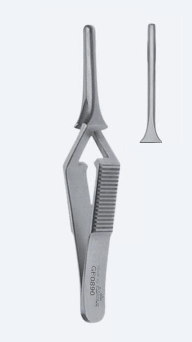 Зажими, хірургічні, типу бульдог, атравматичні, De Bakey, прямі, довж щелепи 30 мм, довжина 90 мм. Бренд - Asanus Medizintechnik Gmb, Німеччина